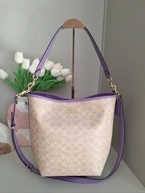 NWT Coach CT802 City Large Bucket Bag In Signature Coated Canvas $450
